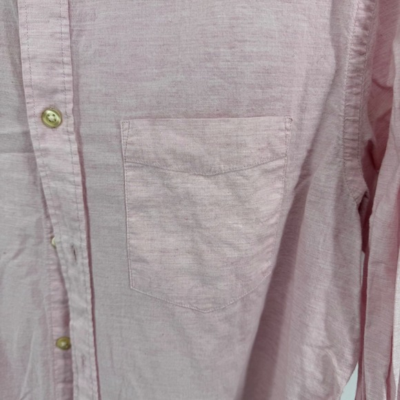 H&M LOGG Mens Pink Regular Fit Button Down Shirt Size Medium - Picture 4 of 7